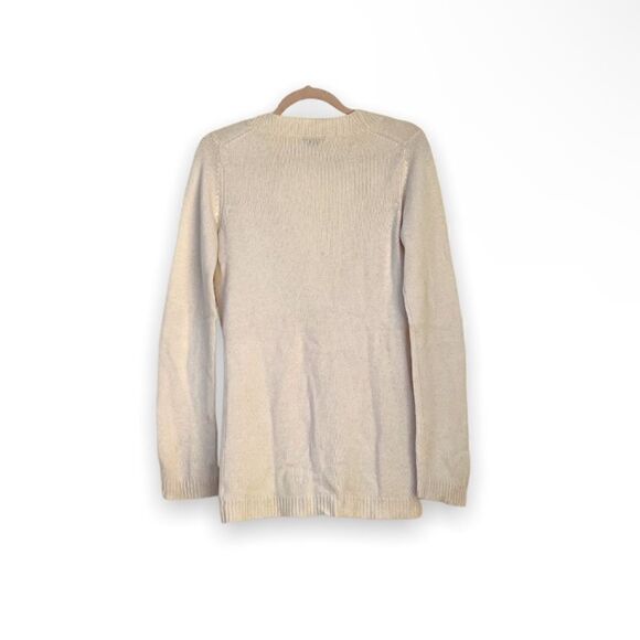 THEORY | 100% Cashmere Cream Scoop-Neck Sweater (Small) - Picture 2 of 6